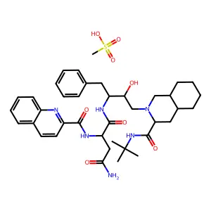 Saquinavir mesylate structure