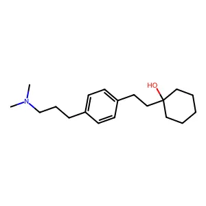 1-[2-[4-[3-(dimethylamino)propyl]phenyl]ethyl]cyclohexan-1-ol structure