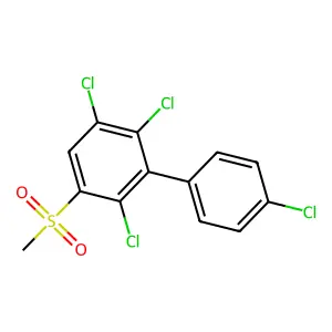 1,2,4-trichloro-3-(4-chlorophenyl)-5-methylsulfonylbenzene structure