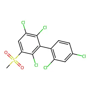 1,2,4-trichloro-3-(2,4-dichlorophenyl)-5-methylsulfonylbenzene structure