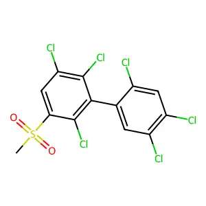 1,2,4-trichloro-5-methylsulfonyl-3-(2,4,5-trichlorophenyl)benzene structure