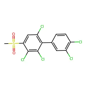 1,3,4-trichloro-2-(3,4-dichlorophenyl)-5-methylsulfonylbenzene structure