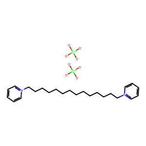 1-(14-pyridin-1-ium-1-yltetradecyl)pyridin-1-ium diperchlorate structure