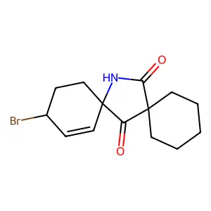 11-bromo-14-azadispiro[5.1.58.26]pentadec-12-ene-7,15-dione structure