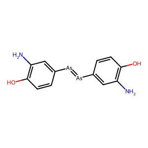 4,4'-diarsene-1,2-diylbis(2-aminophenol) structure