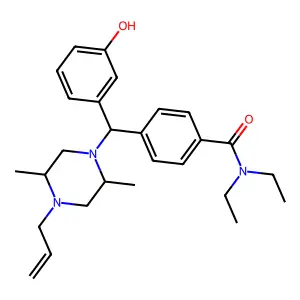 4-[(4-Allyl-2,5-dimethyl-1-piperazinyl)(3-hydroxyphenyl)methyl]-N,N-diethylbenzamide # structure