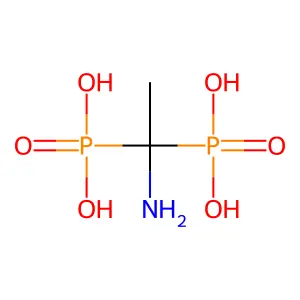 (1-Aminoethylidene)bisphosphonic acid structure