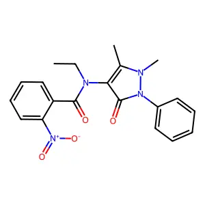 BENZAMIDE, N-ANTIPYRINYL-N-ETHYL-o-NITRO- structure