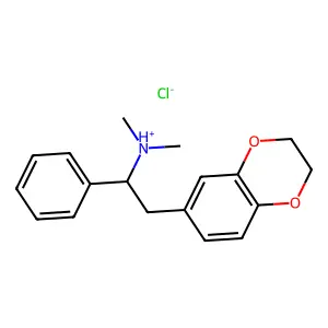 [2-(2,3-dihydro-1,4-benzodioxin-6-yl)-1-phenylethyl]-dimethylazanium chloride structure