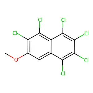 1,2,3,4,5,6-Hexachloro-7-methoxynaphthalene structure