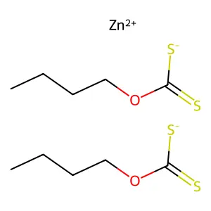 Zinc, bis(O-butyl carbonodithioato-S,S')-, (T-4)- structure