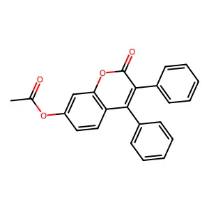 (2-oxo-3,4-diphenylchromen-7-yl) acetate structure
