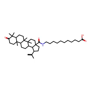 11-[[(1R,3aS,5aR,5bR,7aR,11aR,11bR,13aR,13bR)-5a,5b,8,8,11a-pentamethyl-9-oxo-1-prop-1-en-2-yl-2,3,4,5,6,7,7a,10,11,11b,12,13,13a,13b-tetradecahydro-1H-cyclopenta[a]chrysene-3a-carbonyl]amino]undecanoic acid structure