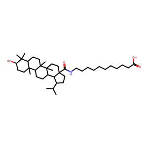 11-[[(1S,3aS,5aR,5bR,7aR,9S,11aR,11bR,13bR)-9-hydroxy-5a,5b,8,8,11a-pentamethyl-1-propan-2-yl-1,2,3,4,5,6,7,7a,9,10,11,11b,12,13,13a,13b-hexadecahydrocyclopenta[a]chrysene-3a-carbonyl]amino]undecanoic acid structure