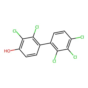 (1,1'-Biphenyl)-4-ol, 2,2',3,3',4'-pentachloro- structure