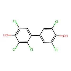 (1,1'-Biphenyl)-4,4'-diol, 2,3,3',5,5'-pentachloro- structure