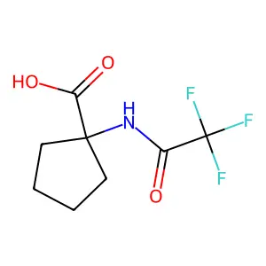 1-[(2,2,2-trifluoroacetyl)amino]cyclopentane-1-carboxylic acid structure