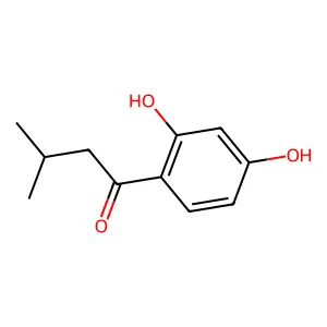 1-(2,4-dihydroxyphenyl)-3-methylbutan-1-one structure