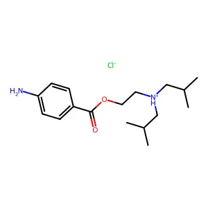 p-Aminobenzoic acid 2-(diisobutylamino)ethyl ester hydrochloride structure