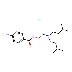 BENZOIC ACID, p-AMINO-, 2-(DIISOPENTYLAMINO)ETHYL ESTER, HYDROCHLORIDE structure