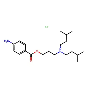 p-Aminobenzoic acid 3-(diisopentylamino)propyl ester hydrochloride structure