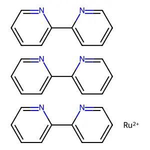tris(2-pyridin-2-ylpyridine)ruthenium(2+) structure