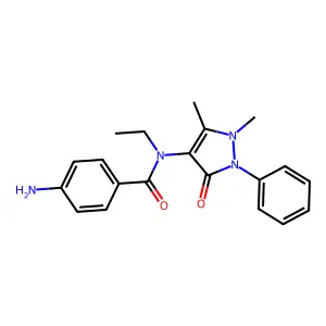 BENZAMIDE, p-AMINO-N-ANTIPYRINYL-N-ETHYL- structure