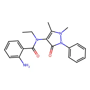 BENZAMIDE, o-AMINO-N-ANTIPYRINYL-N-ETHYL- structure