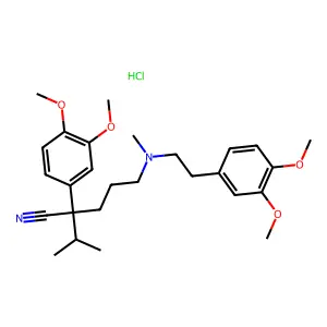 Verapamil hydrochloride structure