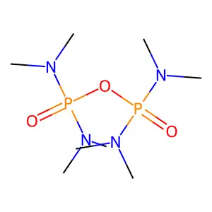N-[bis(dimethylamino)phosphoryloxy-(dimethylamino)phosphoryl]-N-methylmethanamine structure
