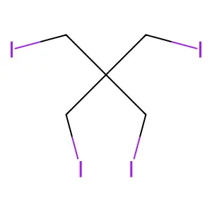 Pentaerythrityl tetraiodide structure