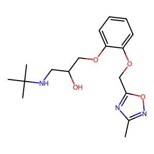 1-[(1,1-Dimethylethyl)amino]-3-[2-[(3-methyl-1,2,4-oxadiazol-5-yl)methoxy]phenoxy]-2-propanol structure