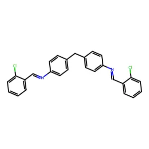 1-(2-chlorophenyl)-N-[4-[[4-[(2-chlorophenyl)methylideneamino]phenyl]methyl]phenyl]methanimine structure