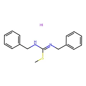 1,3-Dibenzyl-2-methyl-2-thiopseudourea hydroiodide structure