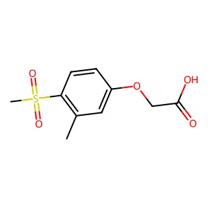 2-(3-methyl-4-methylsulfonylphenoxy)acetic acid structure