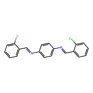 1-(2-chlorophenyl)-N-[4-[(2-chlorophenyl)methylideneamino]phenyl]methanimine structure