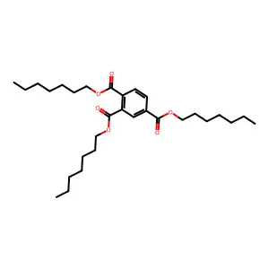 Triheptyl benzene-1,2,4-tricarboxylate structure