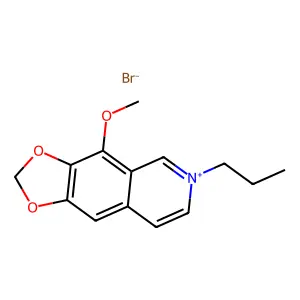 4-Methoxy-6-propyl-1,3-dioxolo(4,5-g)isoquinolinium bromide structure