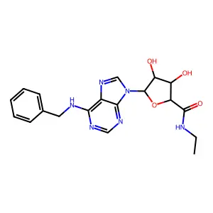 N6-Benzyl-5'-N-ethylcarboxamidoadenosine structure