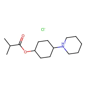 ISOBUTYRIC ACID, 4-PIPERIDINOCYCLOHEXYL ESTER, HYDROCHLORIDE structure