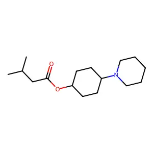 ISOVALERIC ACID, 4-PIPERIDINOCYCLOHEXYL ESTER structure