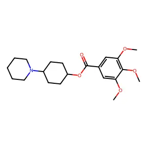 (4-piperidin-1-ylcyclohexyl) 3,4,5-trimethoxybenzoate structure