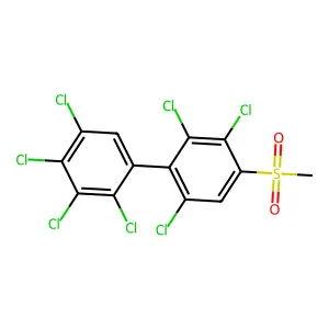 1,2,3,4-tetrachloro-5-(2,3,6-trichloro-4-methylsulfonylphenyl)benzene structure