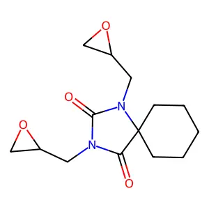 1,3-Bis(oxiranylmethyl)-5,5-pentamethylenehydantoin structure