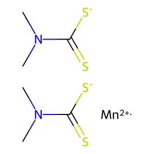 Manganese dimethyldithiocarbamate structure