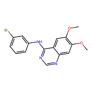 N-(3-bromophenyl)-6,7-dimethoxyquinazolin-4-amine structure