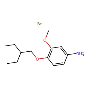 m-ANISIDINE, 4-(2-ETHYLBUTOXY)-, HYDROBROMIDE structure