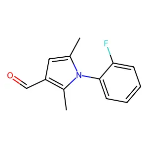 1-(2-fluorophenyl)-2,5-dimethylpyrrole-3-carbaldehyde structure