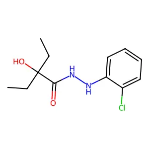 o-Chlorophenylhydrazide of diethylglycolic acid structure