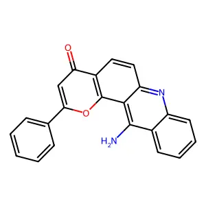 12-amino-2-phenylpyrano[2,3-a]acridin-4-one structure